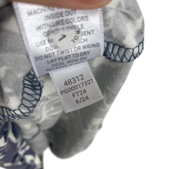 Garnet Hill Seamed Knit Trapeze Dress Nightshadow Floral Small Travel Vacation - Picture 14 of 15